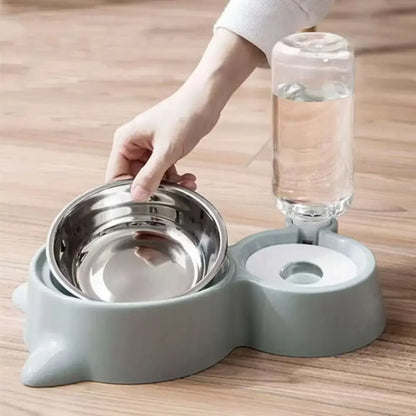 Automatic Pet Food Bowl with Water Dispenser – Dual Feeding & Drinking Station for Cats and Dogs