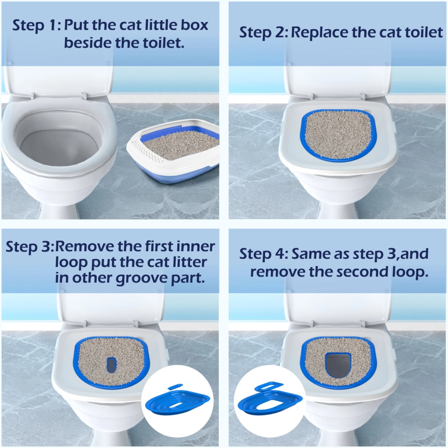 Semi-Closed Pet Toilet Training Kit – Reusable Litter Sand Tray for Cats and Small Dogs