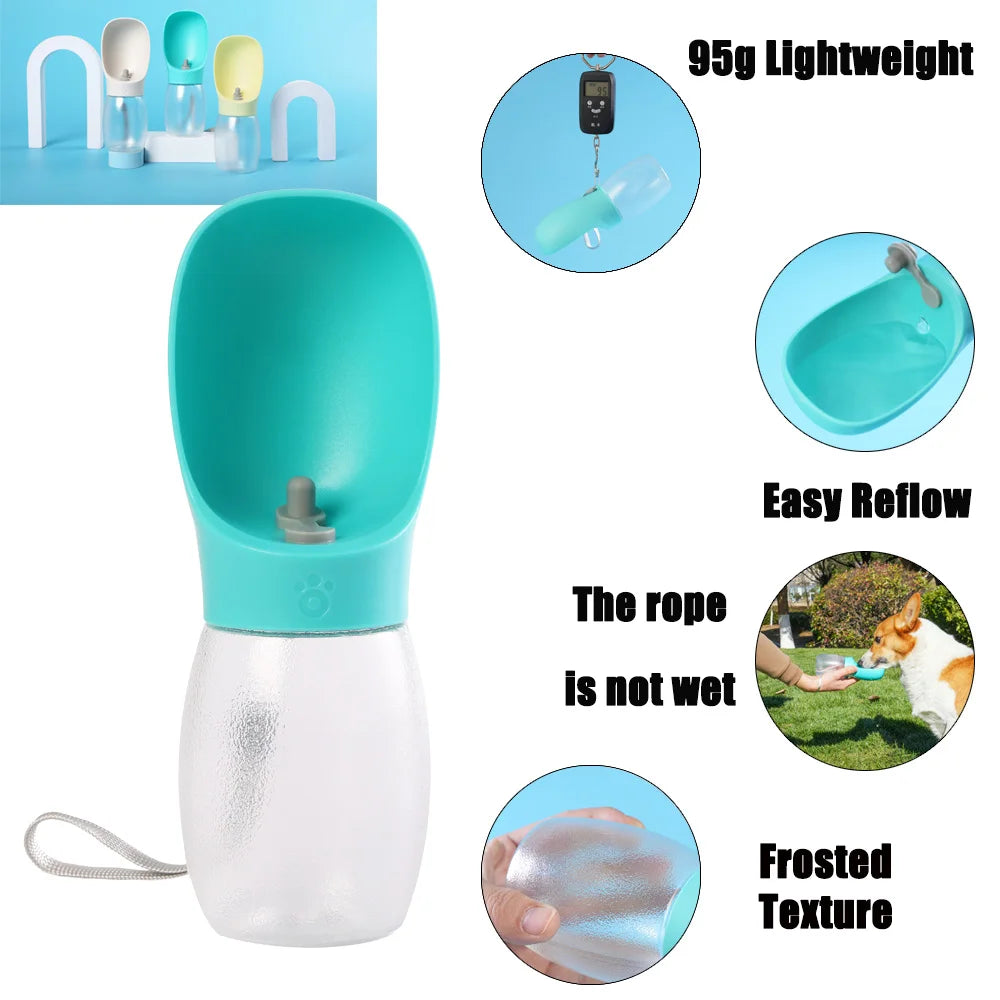 Portable Dog Water Bottle 300ML – Leakproof Travel Drinking Bottle for Dogs and Cats