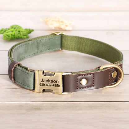 Personalized PU Leather Dog Collar