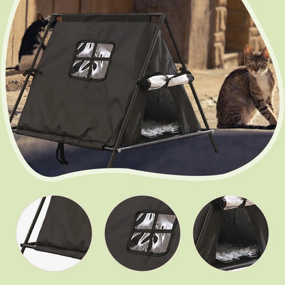 Enclosed Cat Tent Bed – Cozy Hideaway Kitten Cave for Indoor & Outdoor