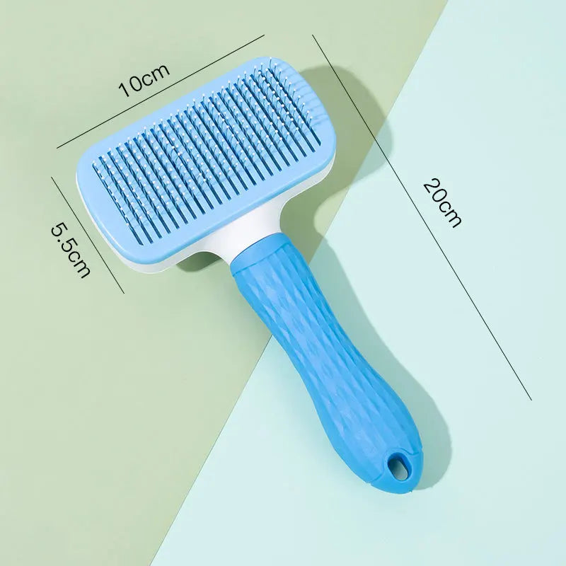 Stainless Steel Pet Hair Brush – Grooming Comb for Long Hair Dogs & Cats