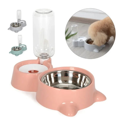 Automatic Pet Food Bowl with Water Dispenser – Dual Feeding & Drinking Station for Cats and Dogs