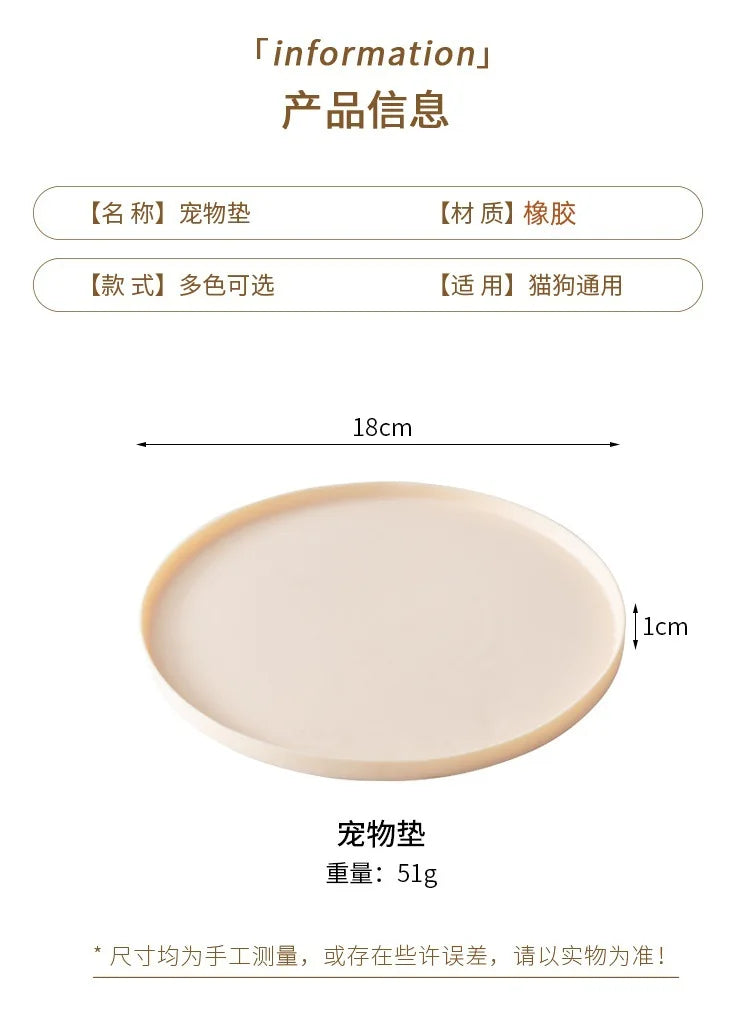 Non-Slip Cat Feeding Placemat – Waterproof Pet Food & Water Bowl Mat