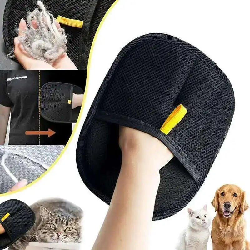 Double-Sided Pet Hair Remover Gloves – Reusable Static Fur Cleaning Tool