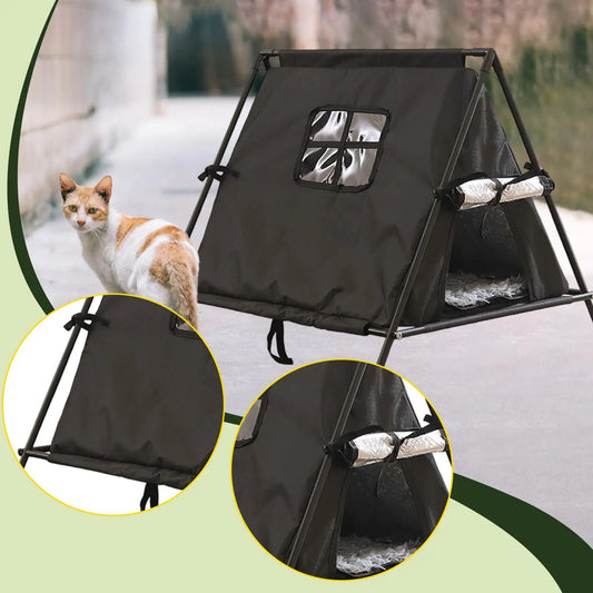 Enclosed Cat Tent Bed – Cozy Hideaway Kitten Cave for Indoor & Outdoor