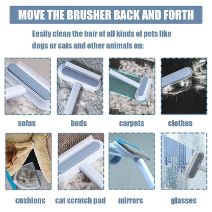 Reusable Pet Hair Remover Brush – Static Fur Cleaner for Furniture, Carpet & Clothes
