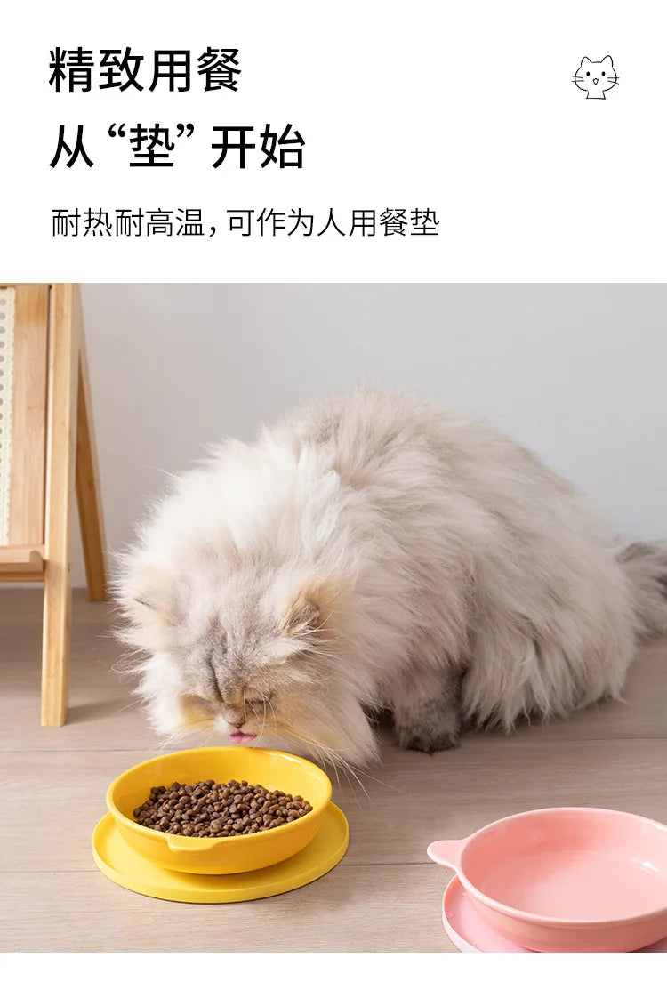 Non-Slip Cat Feeding Placemat – Waterproof Pet Food & Water Bowl Mat