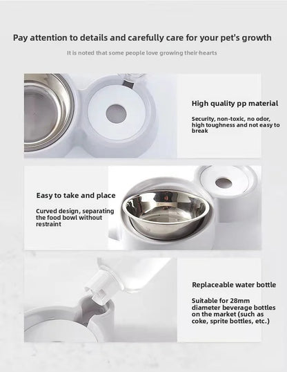 Automatic Pet Food Bowl with Water Dispenser – Dual Feeding & Drinking Station for Cats and Dogs