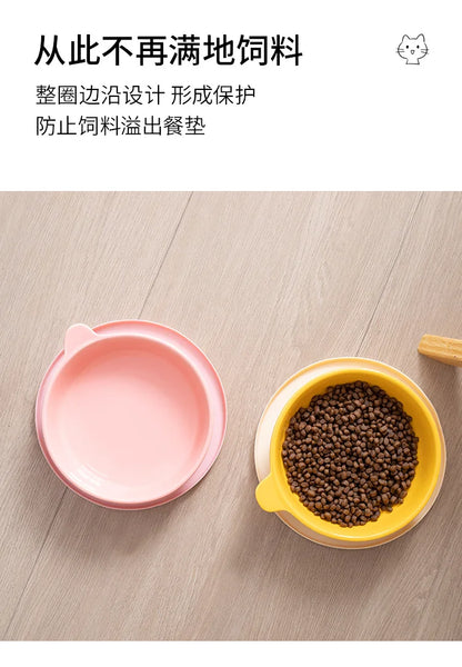 Non-Slip Cat Feeding Placemat – Waterproof Pet Food & Water Bowl Mat