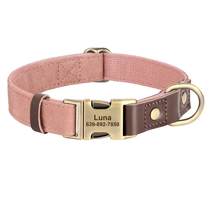 Personalized PU Leather Dog Collar