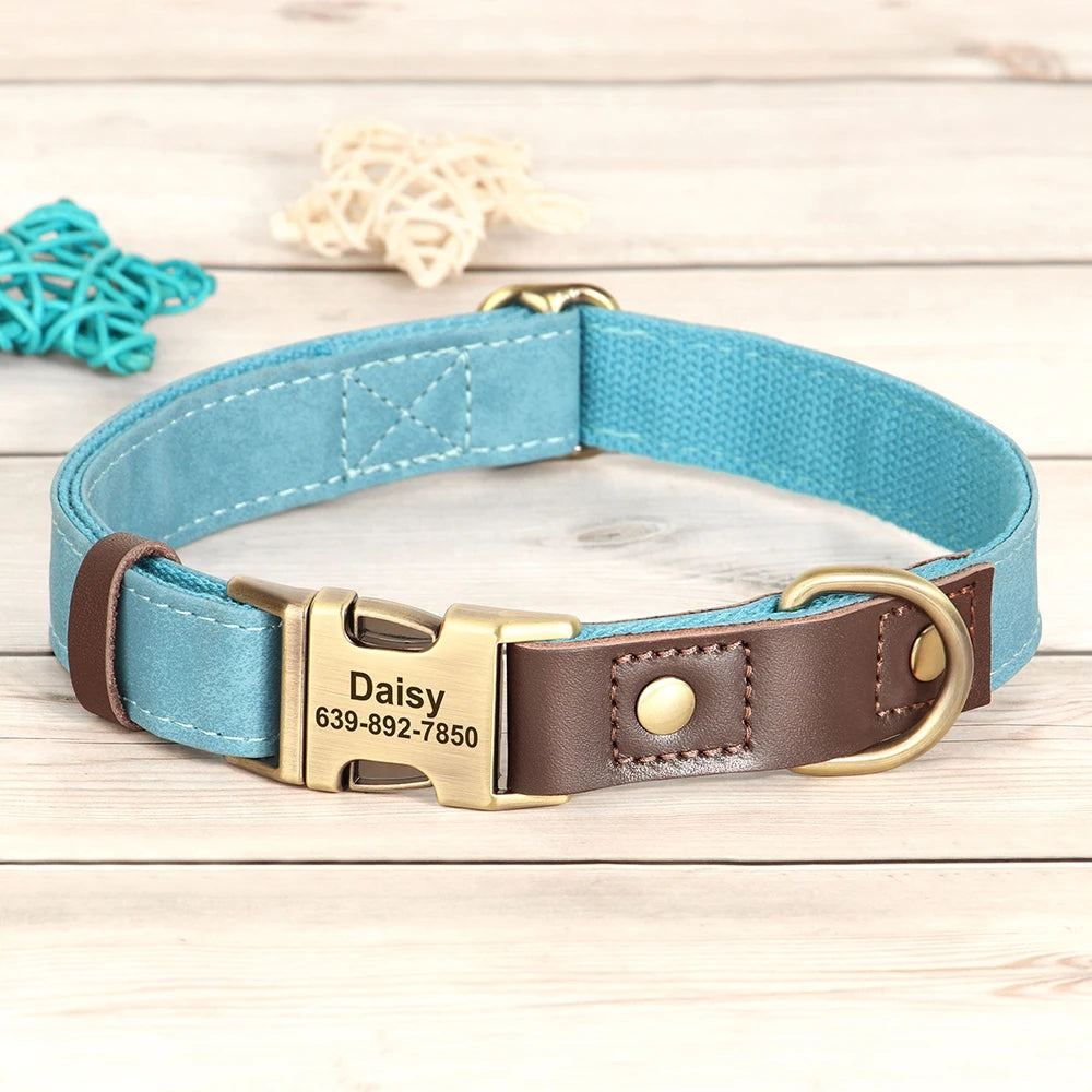 Personalized PU Leather Dog Collar