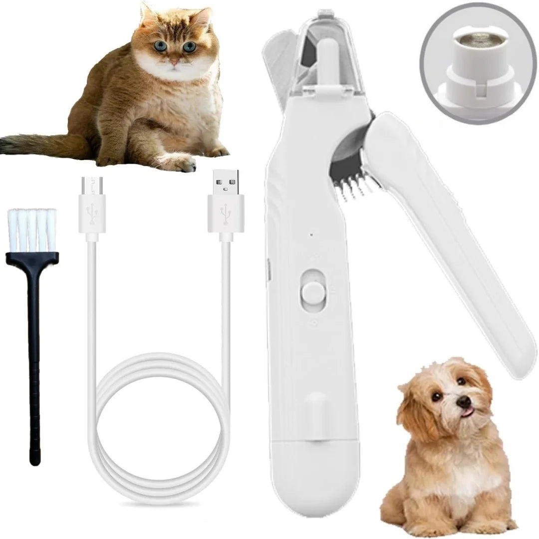 Quiet LED Pet Nail Grinder – Electric Nail Trimmer for Dogs & Cats