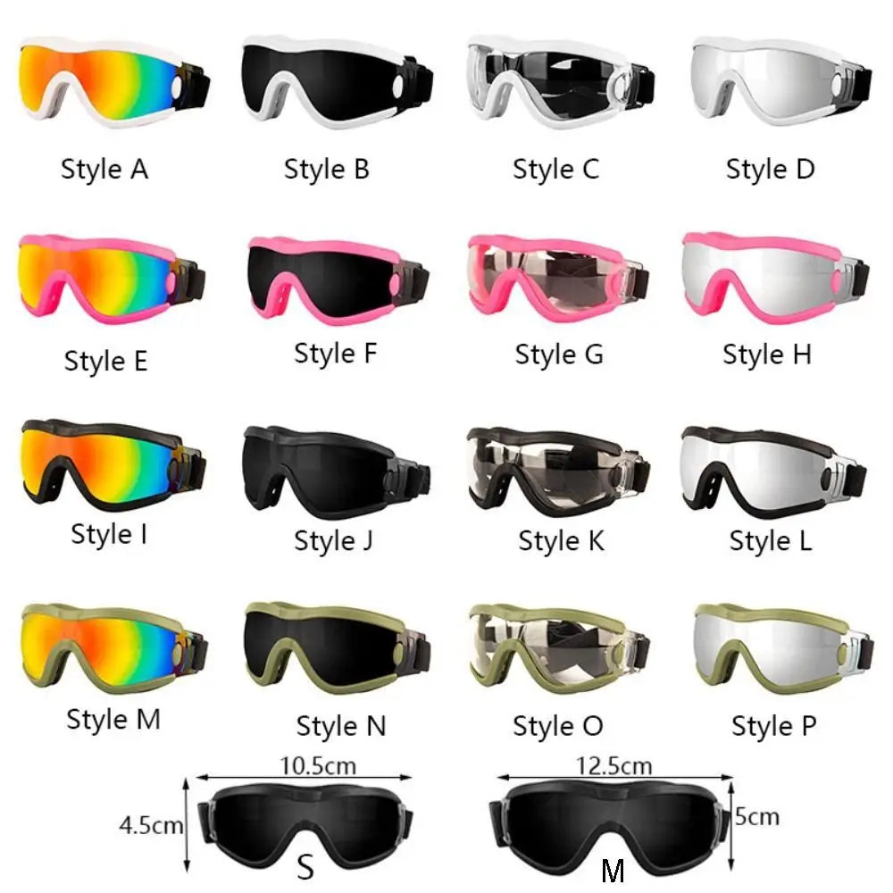 Windproof UV Dog Sunglasses – Adjustable Anti-Fog Pet Goggles for Outdoor Travel