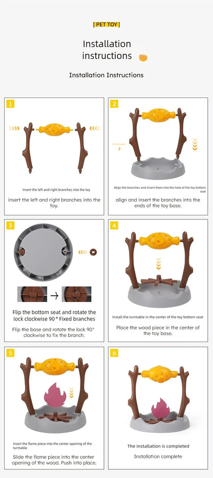 360° Rotating Treat Dispensing Pet Toy – Interactive Slow Feeder for Dogs & Cats