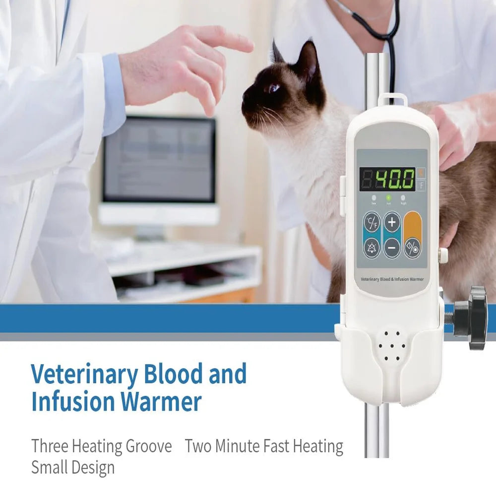 Veterinary Blood & IV Fluid Warmer – Portable Pet Infusion Heating Device with Temperature Control