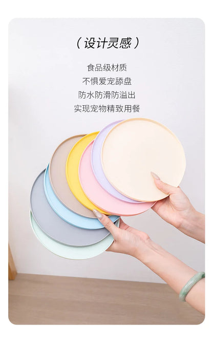 Non-Slip Cat Feeding Placemat – Waterproof Pet Food & Water Bowl Mat