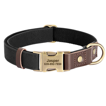 Personalized PU Leather Dog Collar