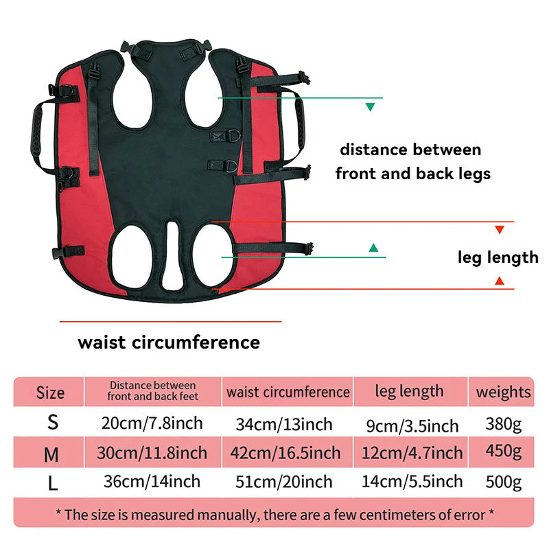 Dog Recovery Support Harness – Adjustable Rear Leg Lift Sling for Injury & Rehabilitation