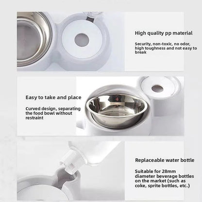 Automatic Pet Food Bowl with Water Dispenser – Dual Feeding & Drinking Station for Cats and Dogs