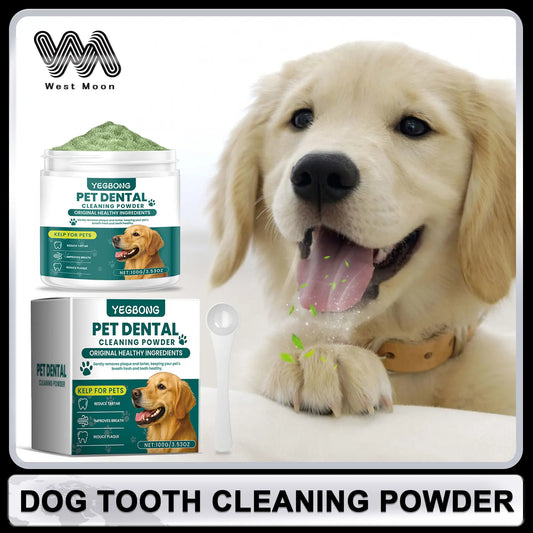 Dog Teeth Cleaning Powder 100g – Tartar & Plaque Removal Dental Care for Fresh Breath