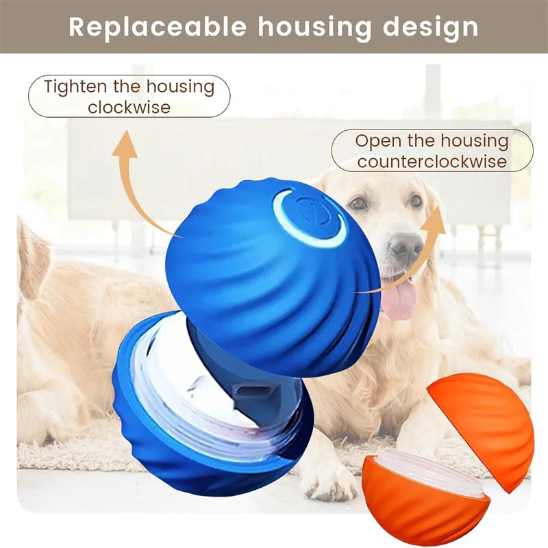 USB Rechargeable Smart Pet Toy Ball – Automatic Moving Interactive Dog & Cat Toy